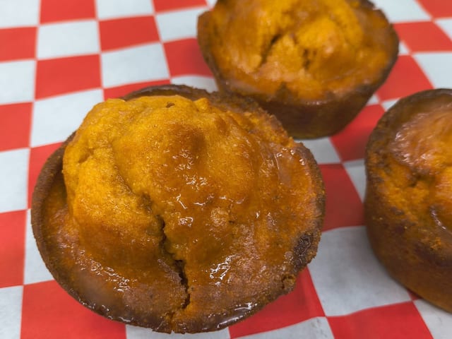 Sweet Potato Corn Muffins.